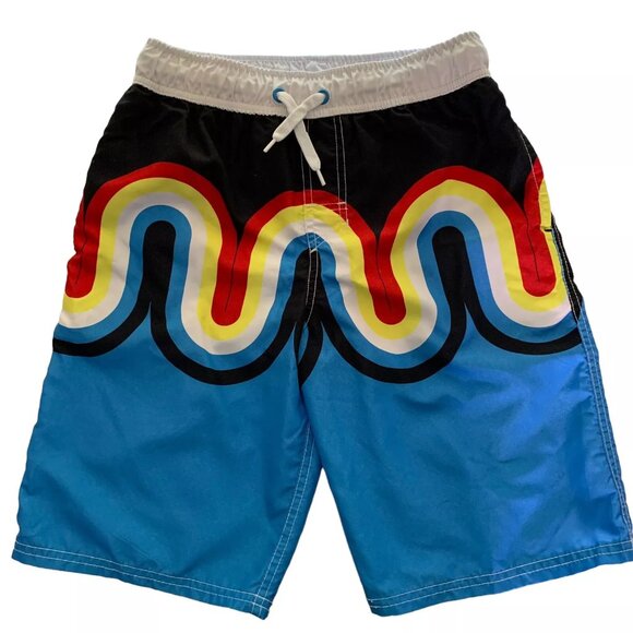 Cat & Jack Swim Trunks Board Shorts Boys Large 12-14 Back Pocket Elastic Waist - Picture 1 of 5